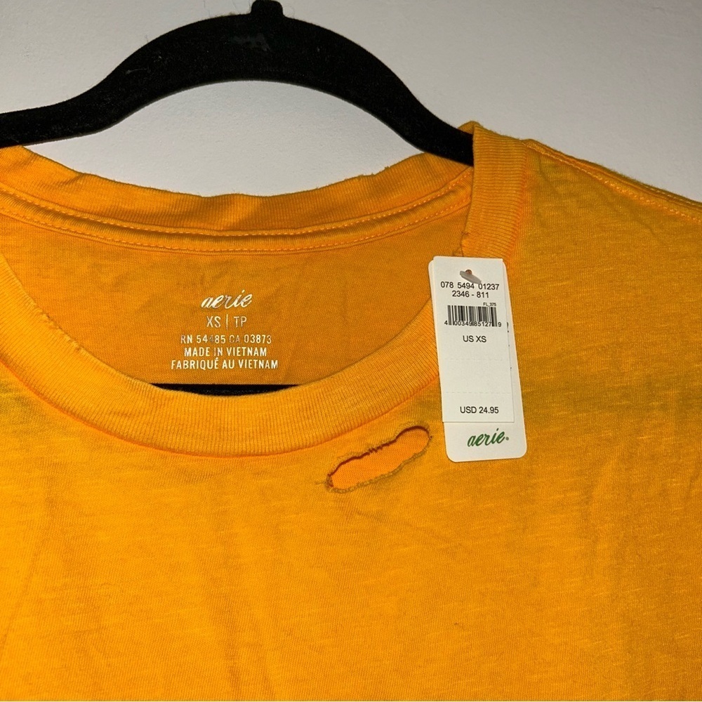 Aerie Distressed Oversized Tee XS NWT - Picture 6 of 6